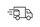 black line icon for fast delivery
