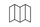 Map icon outline style, black